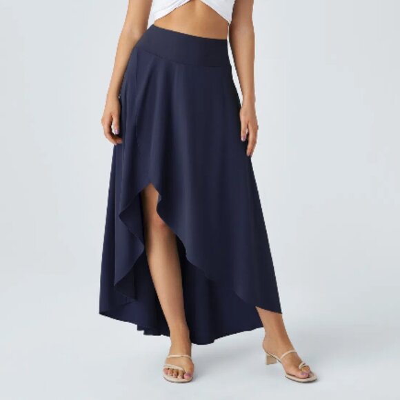 HALARA Dresses & Skirts - HALARA | Breezeful High Waist High Low 2-in-1 Flowy Maxi Skirt Skort | Sz. M